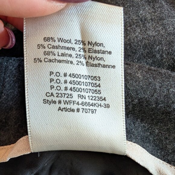 Aritzia Wilfred Wool Cashmere blend Grey Chambery Check Pant Plaid Size 4 - Picture 11 of 11